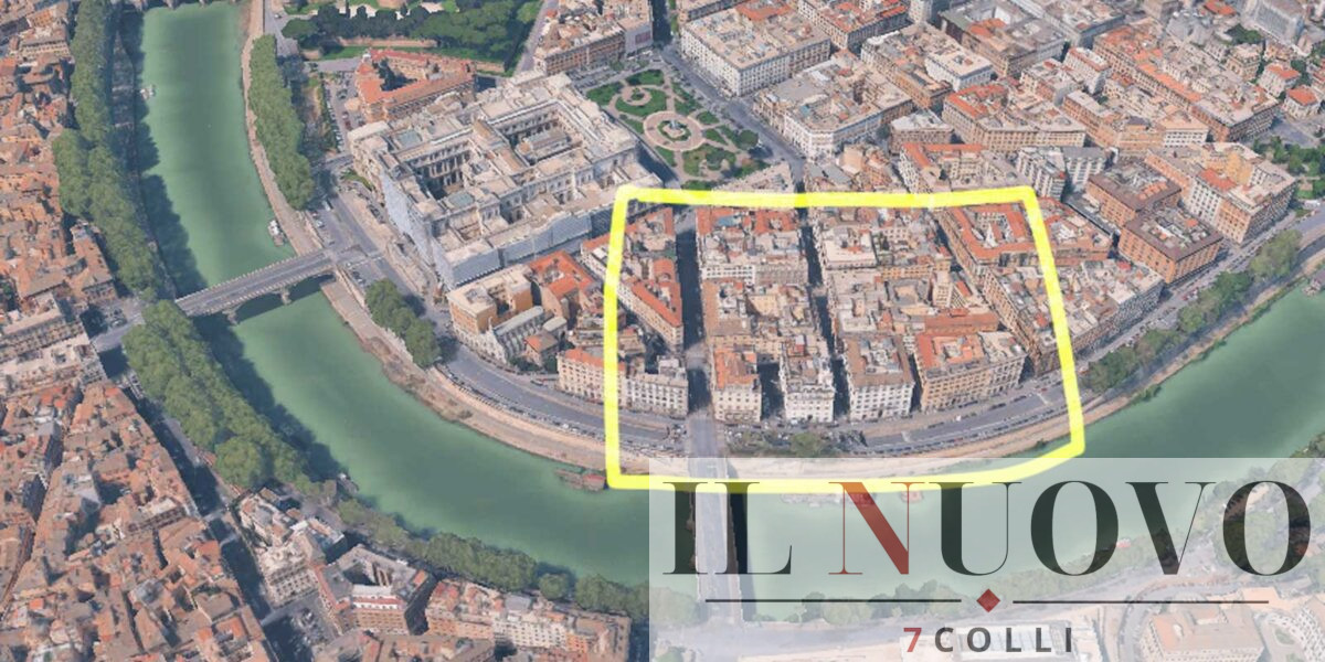Roma, l'area in cui sorgerà il maxi parcheggio interrato cerchiata in gialla, foto Google Maps
