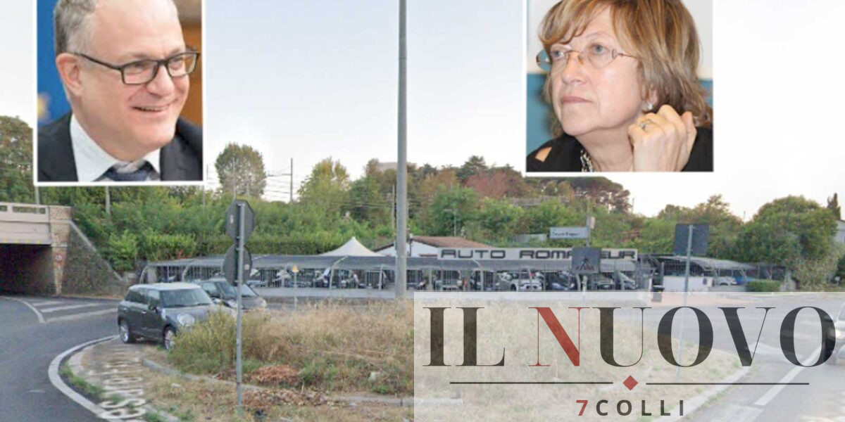Roma, sullo sfondo la rotatoria tra via Ostiense e la stazione Metro Magliana, foto Google Maps