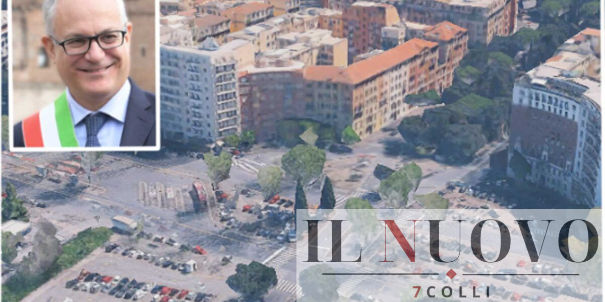 Roma, sullo sfondo piazzale Clodio, in primo piano il sindaco Gualtieri