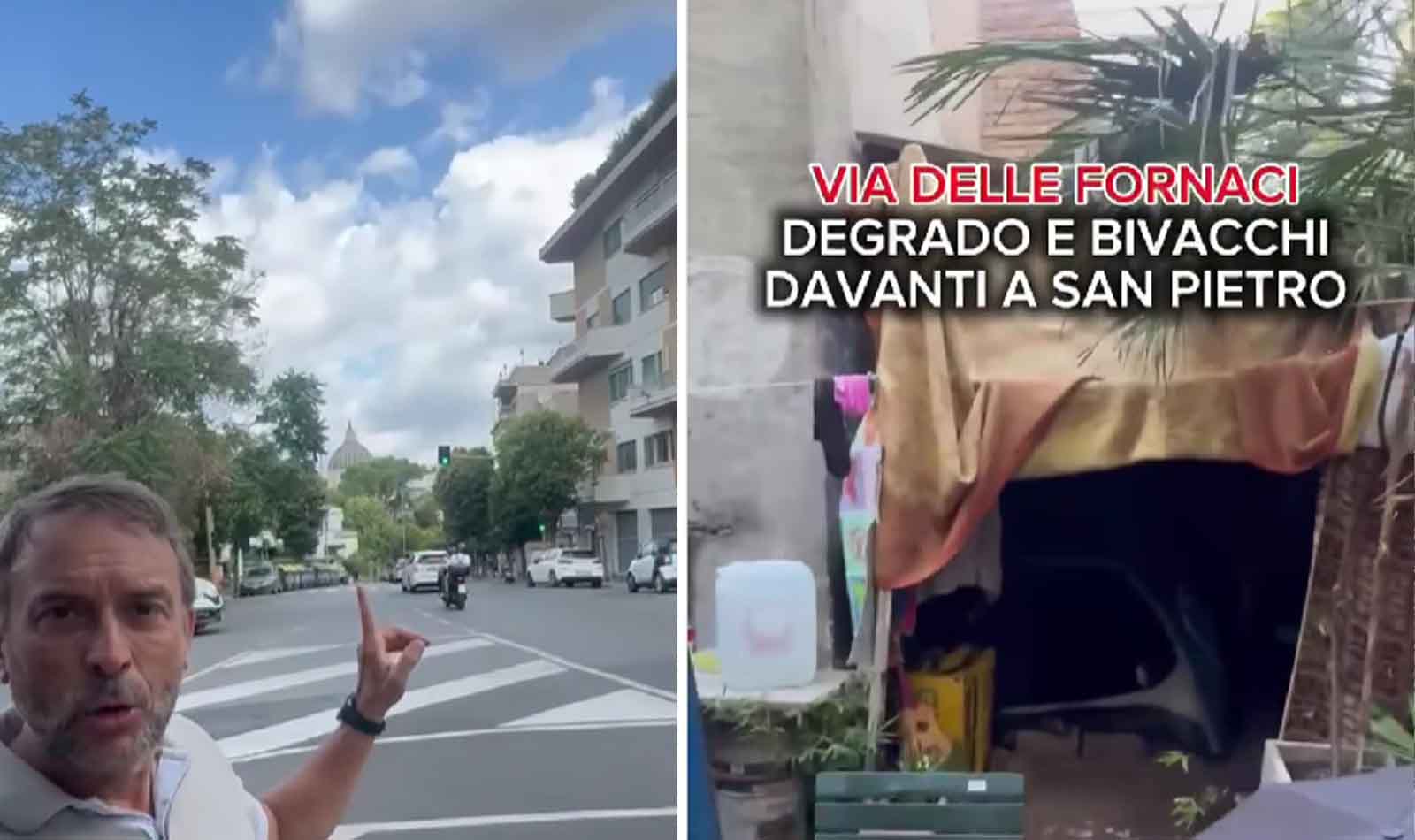 Roma, degrado in via delle Fornaci