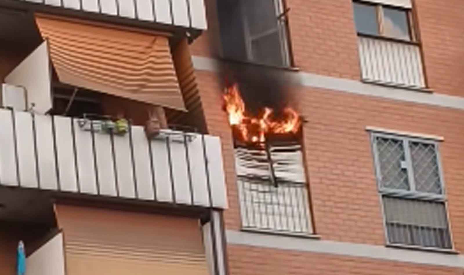 Incendio appartamento