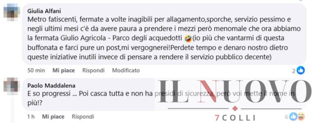 Roma nuovo nome metro Giulio Agricola