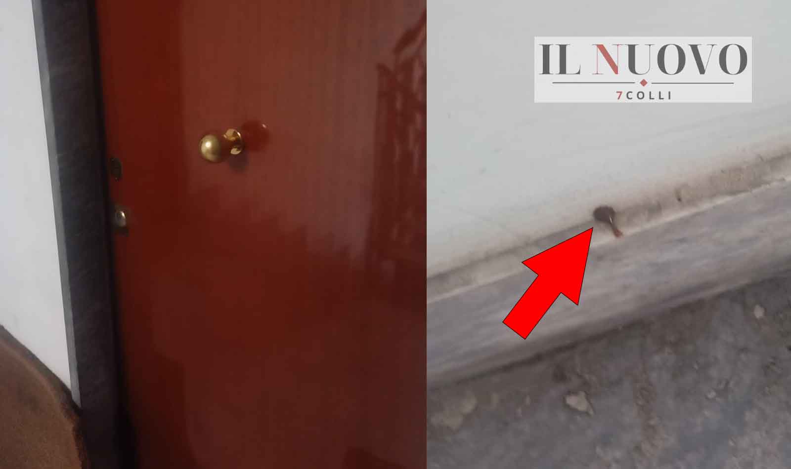 Roma, porte segnate con il cioccolato in via Claudio Asello