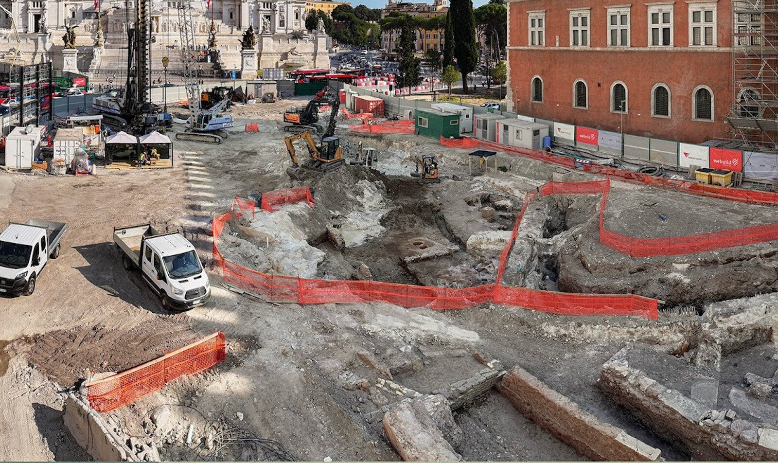 Scavi piazza Venezia, metro C- archeologia
