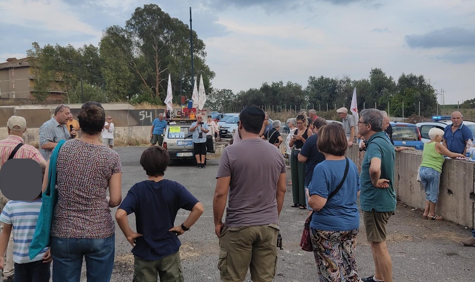 Sit-in inceneritore Santa Palomba