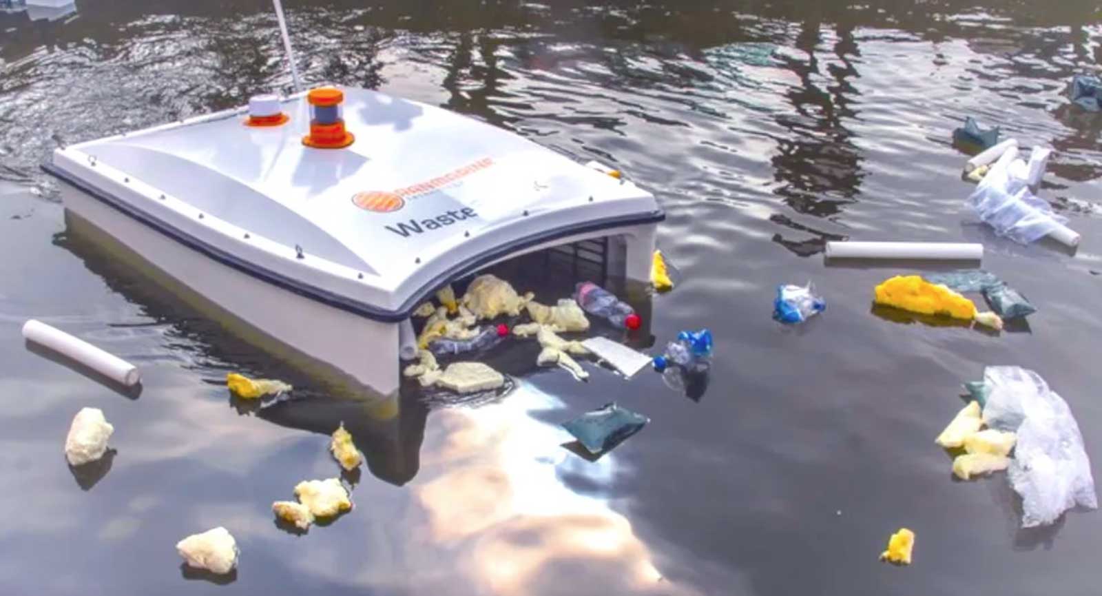 Un classico drone marino come quello che presto entrerà in azione a Anzio, davanti al porto ma non solo