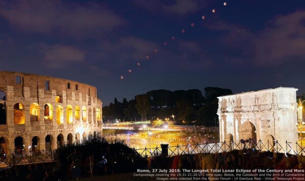 eclissi totale di luna a Roma