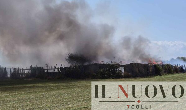incendio Ardea via Acque Alte