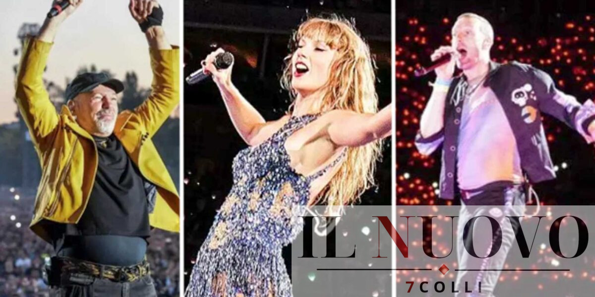 Roma, da sinistra, il concerto di Vasco, Taylor Swift e Coldplay