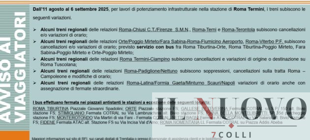 Modifiche treni