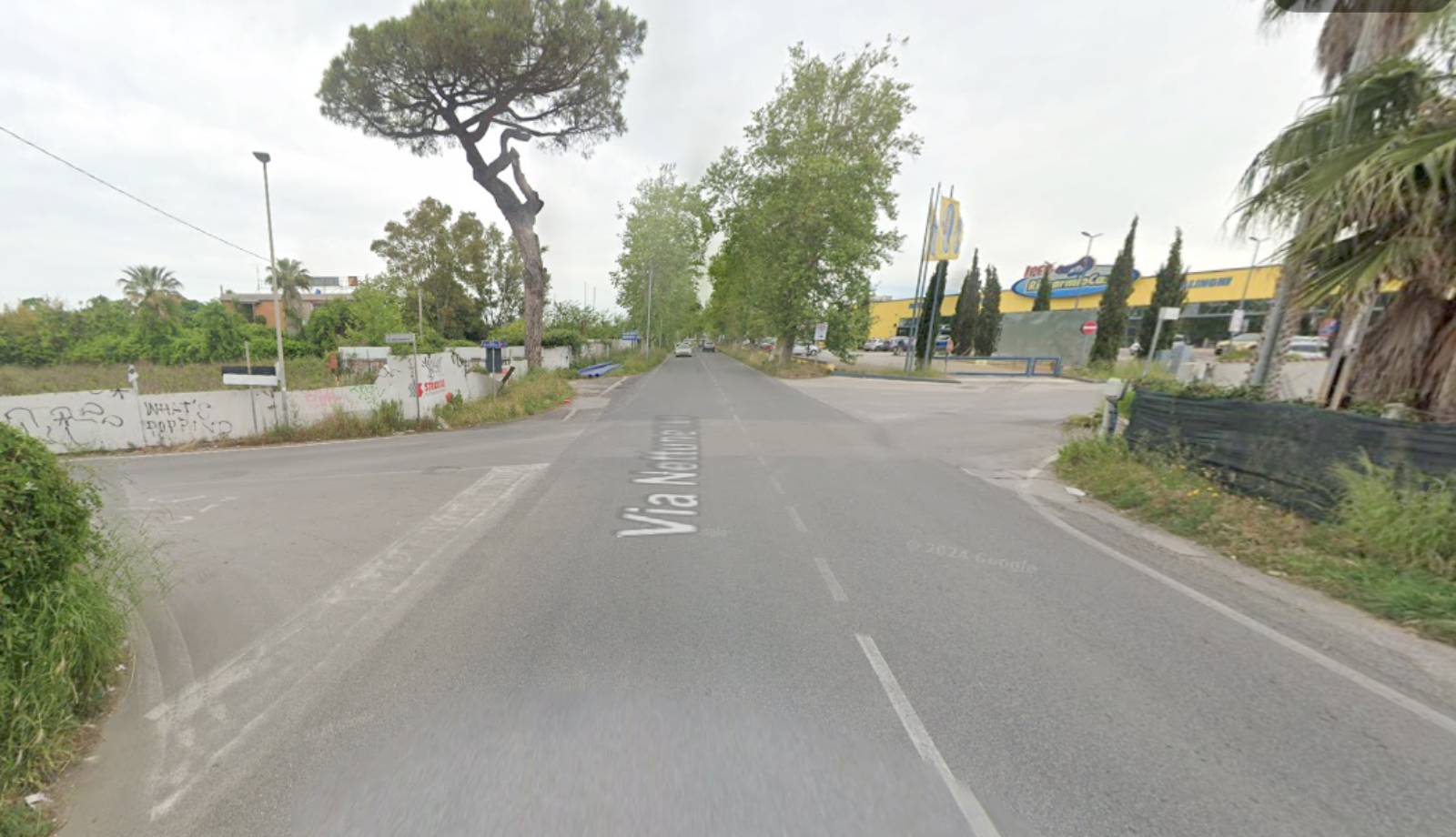 Nettunense, Anzio, un tratto nei pressi di via Colle Cocchino, foto Google Maps