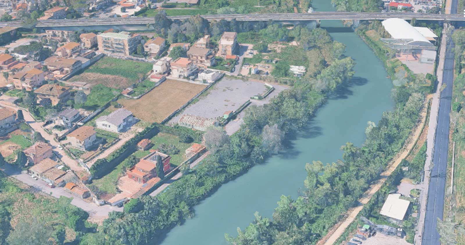 Fiumicino, l'area in cui si trova via di Ponte Matidia, foto Google Maps