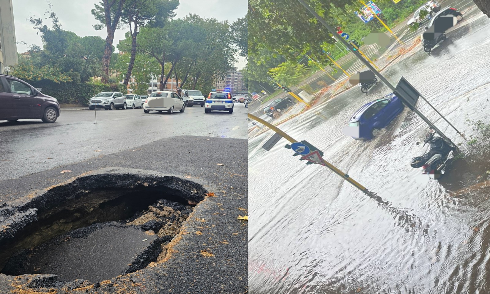 Maltempo e pioggia a Roma Nord