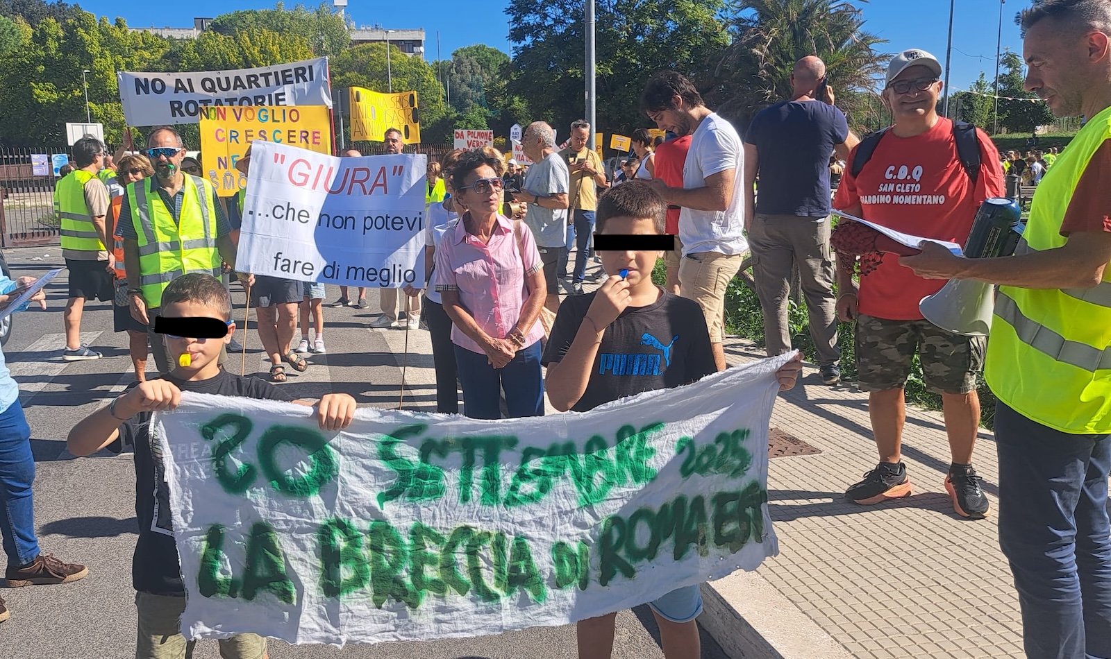 corteo contro Black Point San Basilio