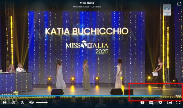 Puntata Miss Italia 2025 frame RaiPlay a 2.57.45