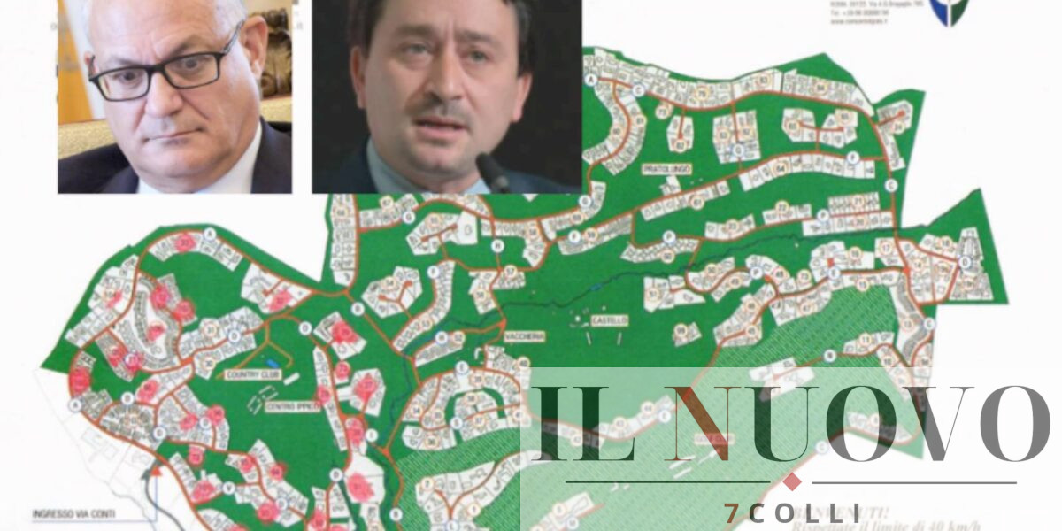 Roma, sullo sfondo il Consorzio dell'Olgiata, in primo piano il sindaco Gualtieri e l'assessore all'Urbanistica Veloccia