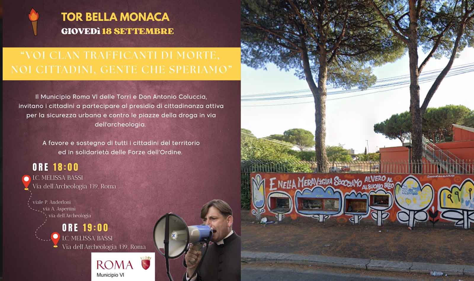 Roma, Tor Bella Monaca dice basta alla paura cittadini in piazza con Don Coluccia