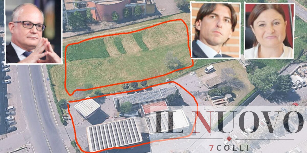 Roma, sullo sfondo il distributore di benzina e GPL di via Torrevecchia, foto Google Maps, in primo piano il sindaco Gualtieri, l'assessore allo Sport Onorato e la mini sindaca del XIII Giuseppetti