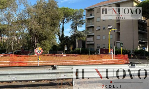 Roma, lavori in via dell'Oceano Atlantico