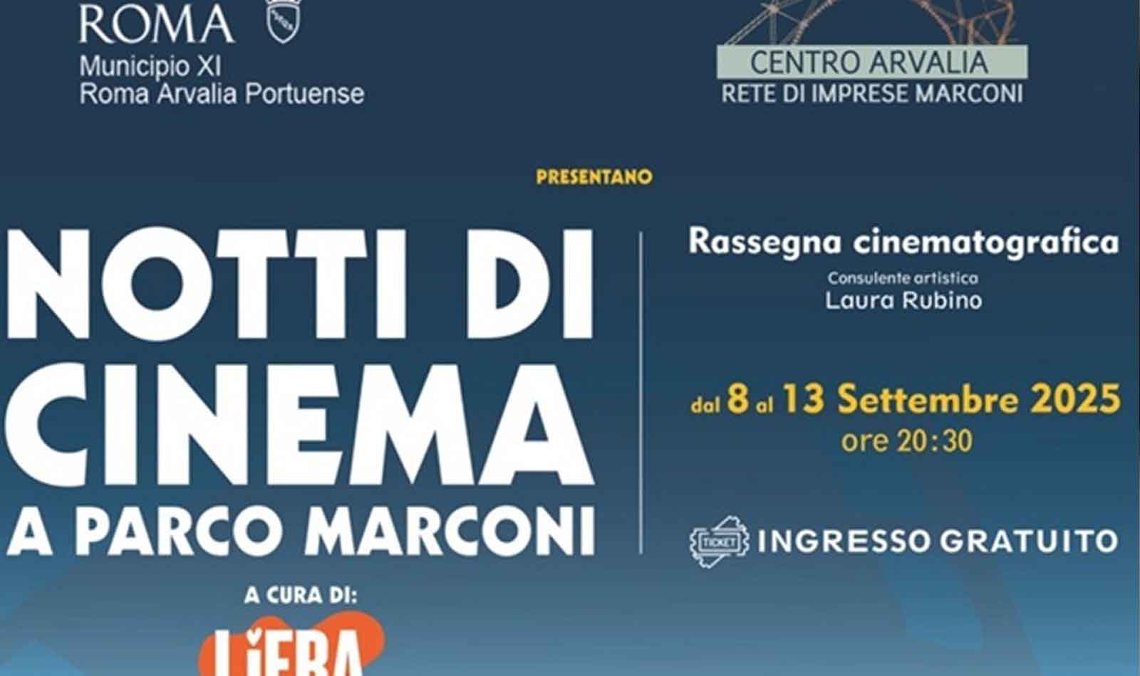 Roma, tornano le Notti di Cinema a Parco Marconi