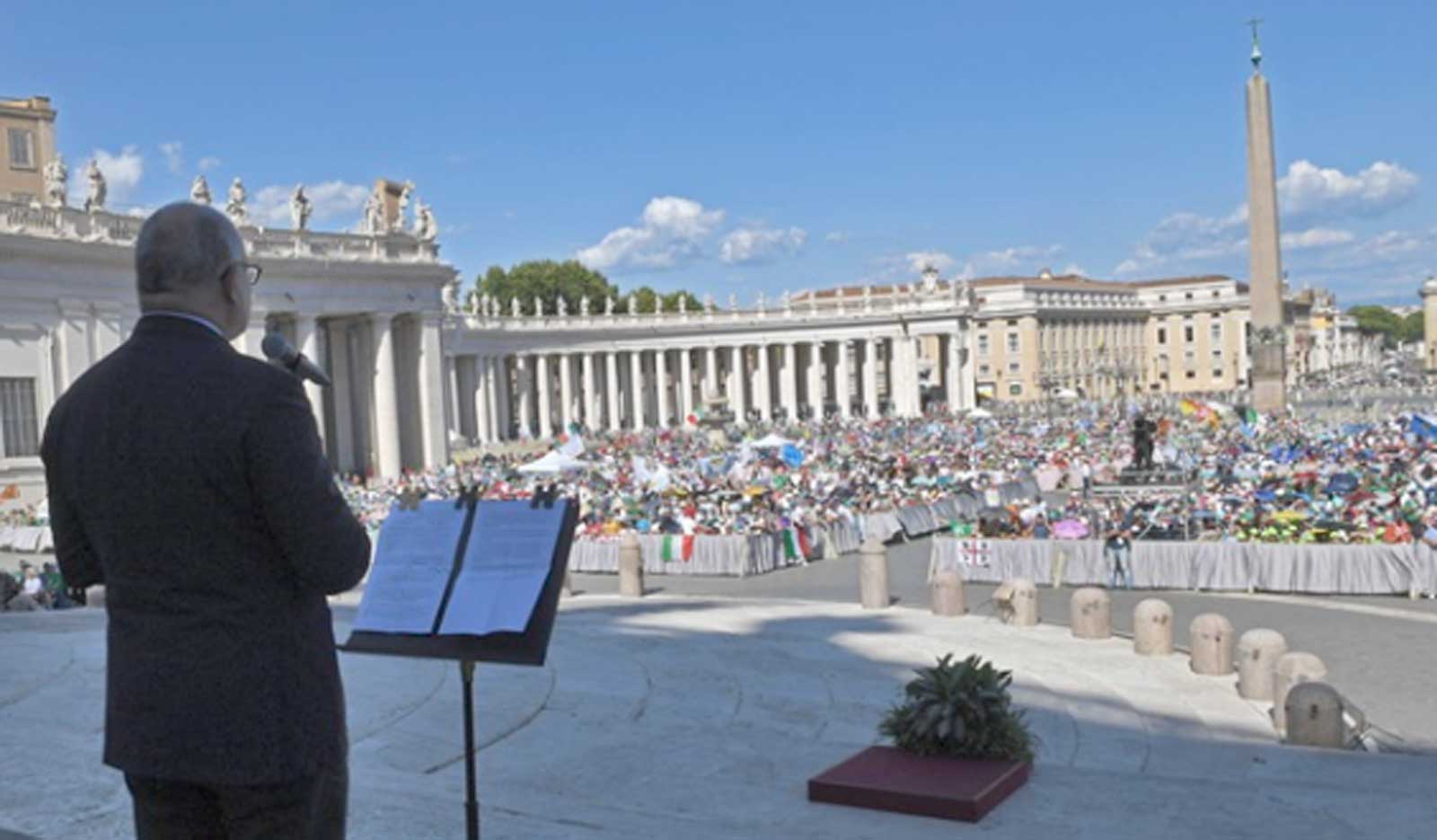 Gualtieri a piazza san Pietro in Vaticano