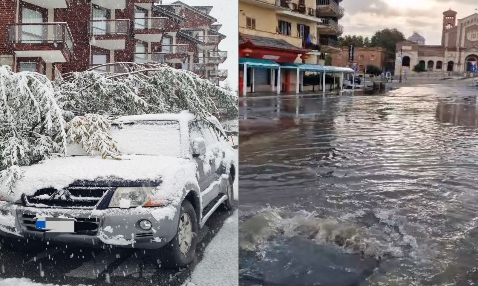 Temporali nel Lazio e neve sulle Alpi