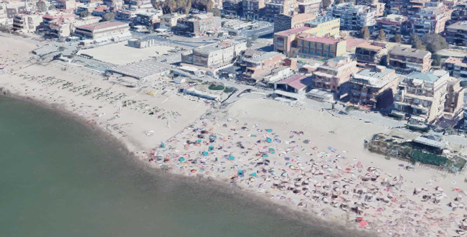Torvaianica, il litorale e piazza Ungheria, foto Google Maps