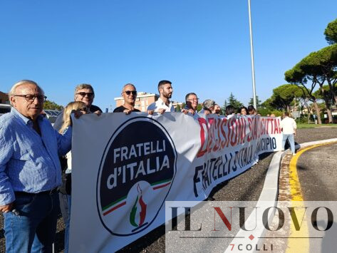 manifestazione contro black point San Basilio