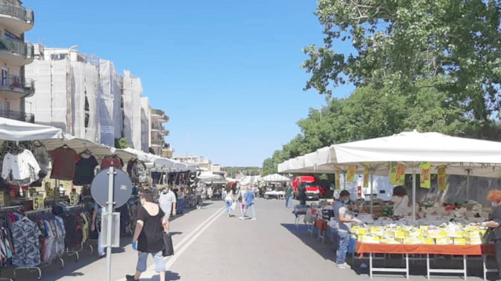 Nettuno, il rendering del mercato settimanale, foto del Comune di Nettuno