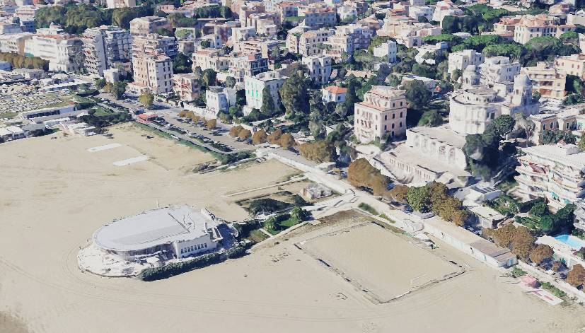 Anzio, lo stabilimento fronte ex Casinò a due passi dal porto, foto Google Maps