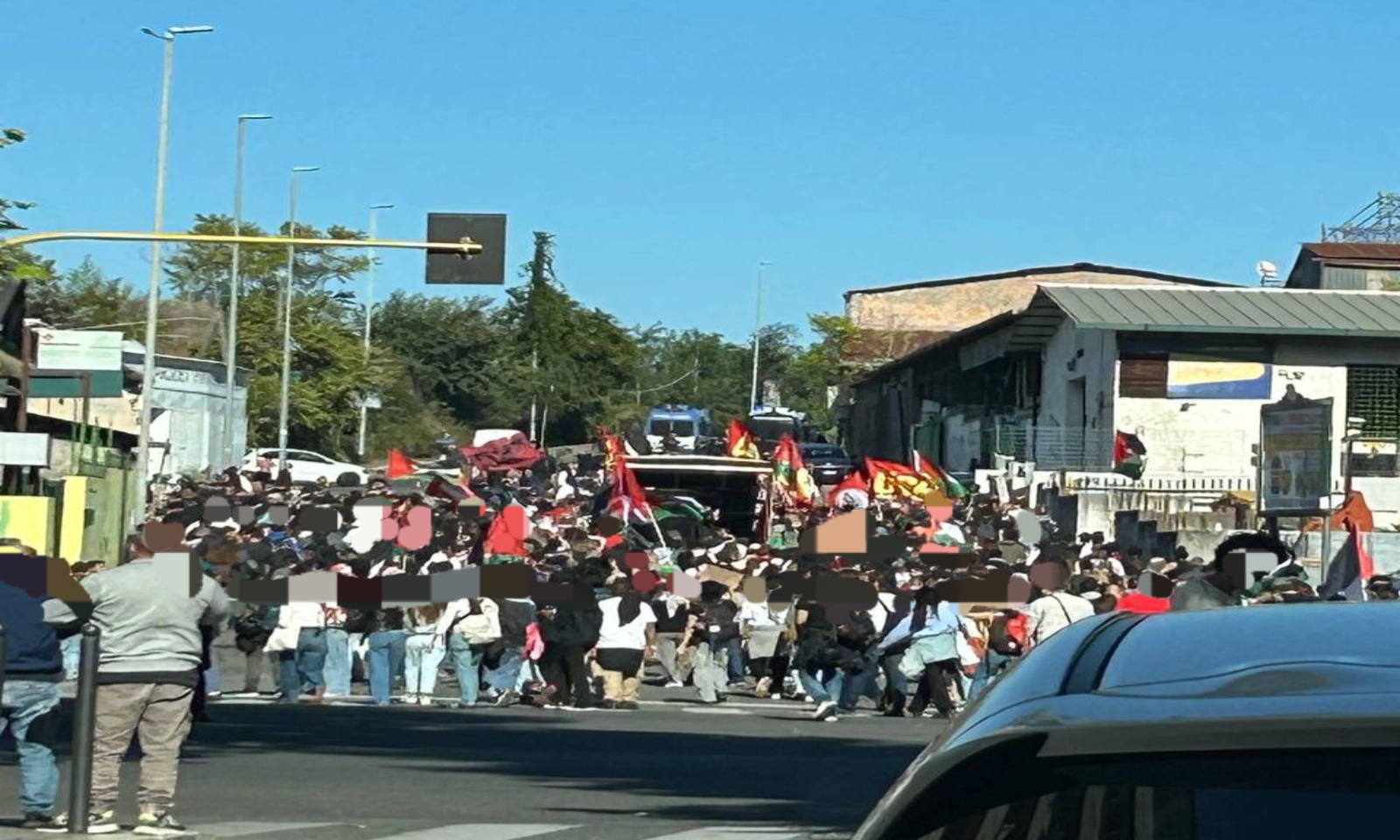 Corteo e sciopero a Roma per Gaza
