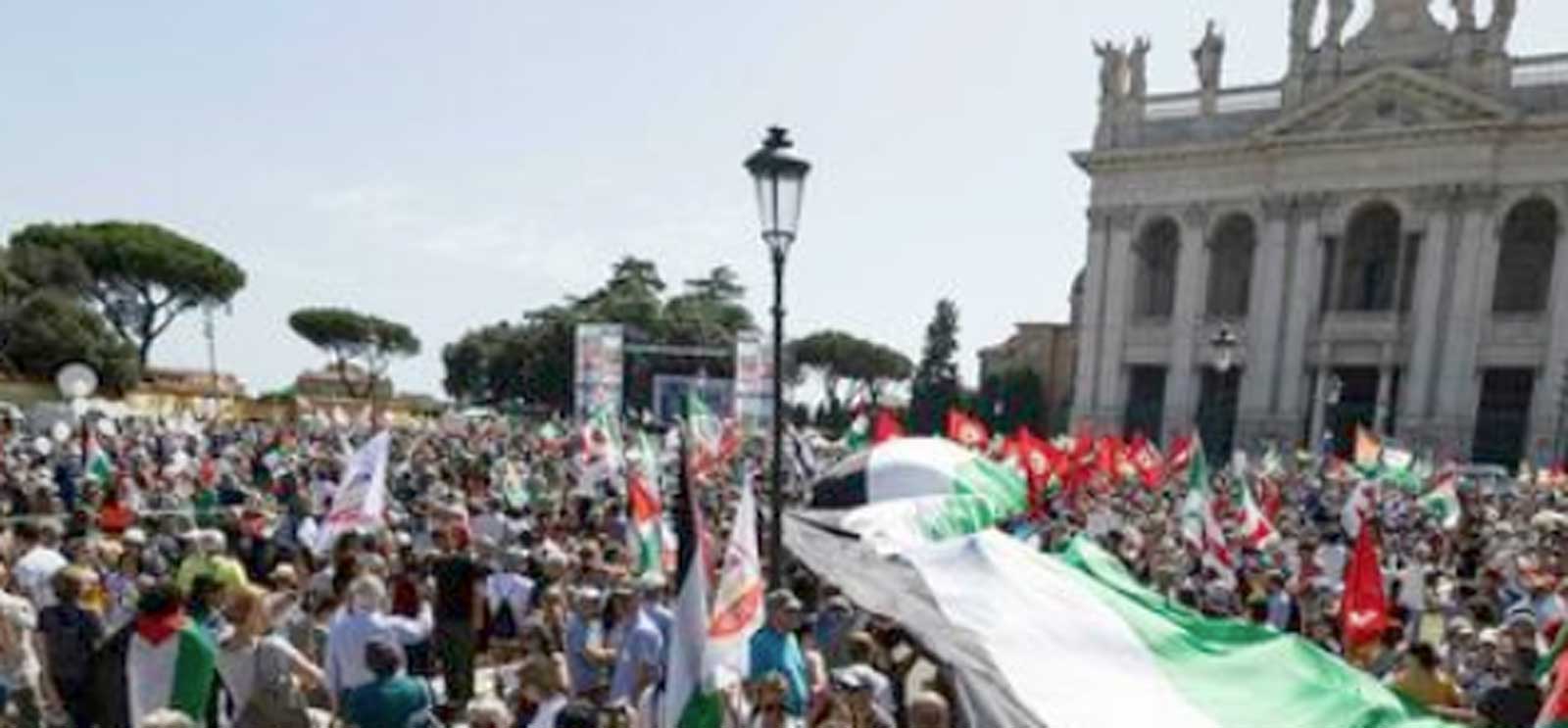 Roma, corteo pro Pal