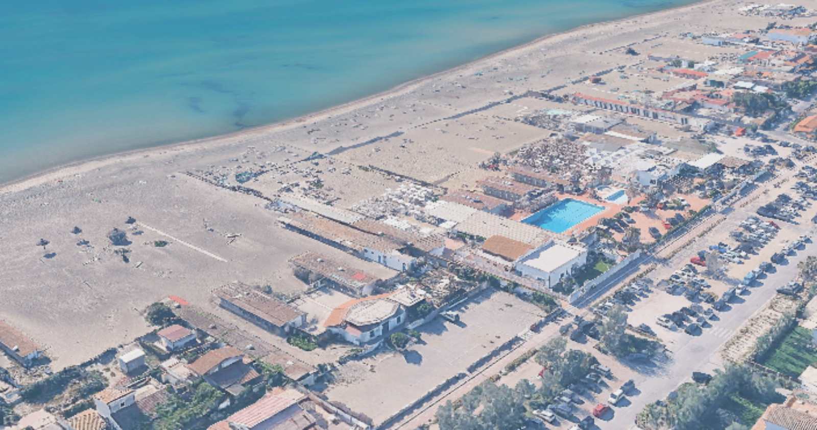 Fregene, l'area della costa di Fiumicino, foto Google Maps
