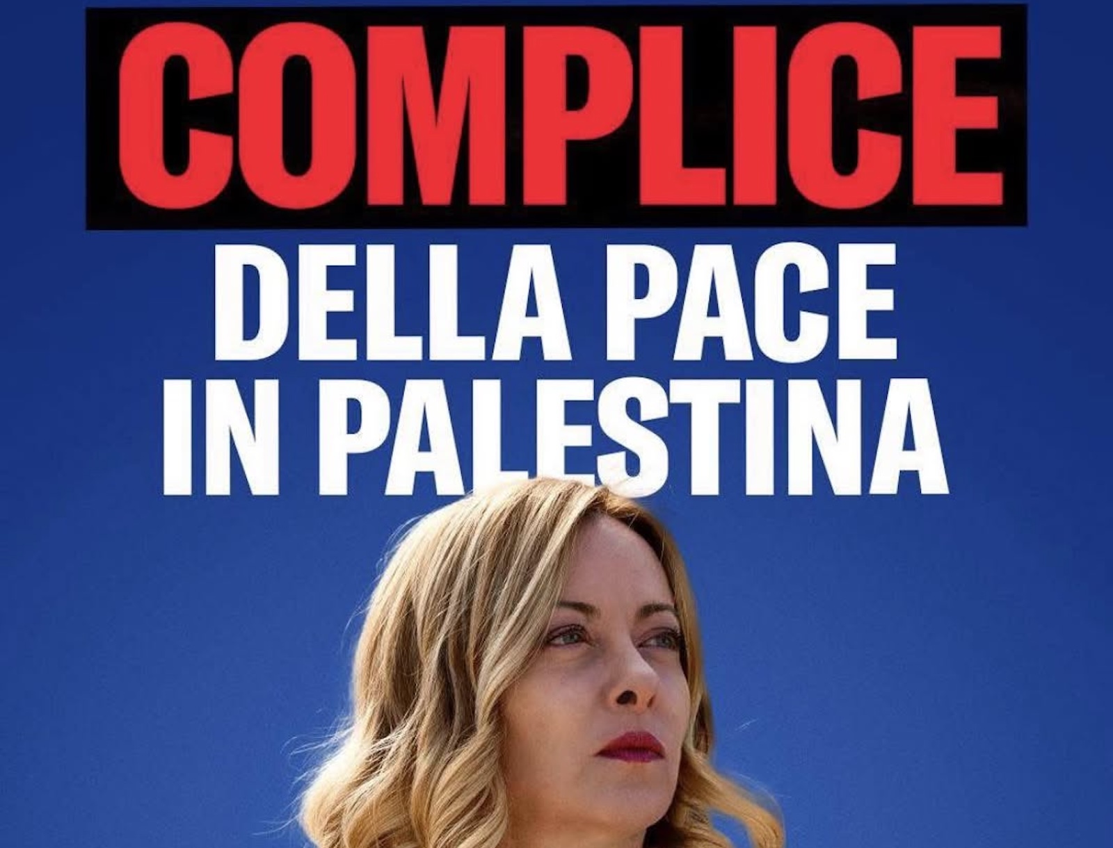 Giorgia Meloni complice della pace