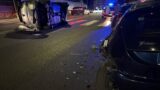 Roma, 3 incidenti in poche ore a Montesacro: auto si ribalta sulla Nomentana (FOTO)