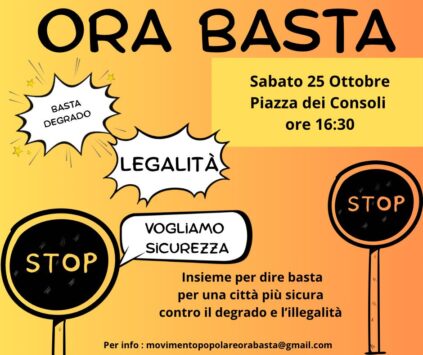 Locandina manifestazione Roma piazza dei Consoli contro degrado a Don Bosco