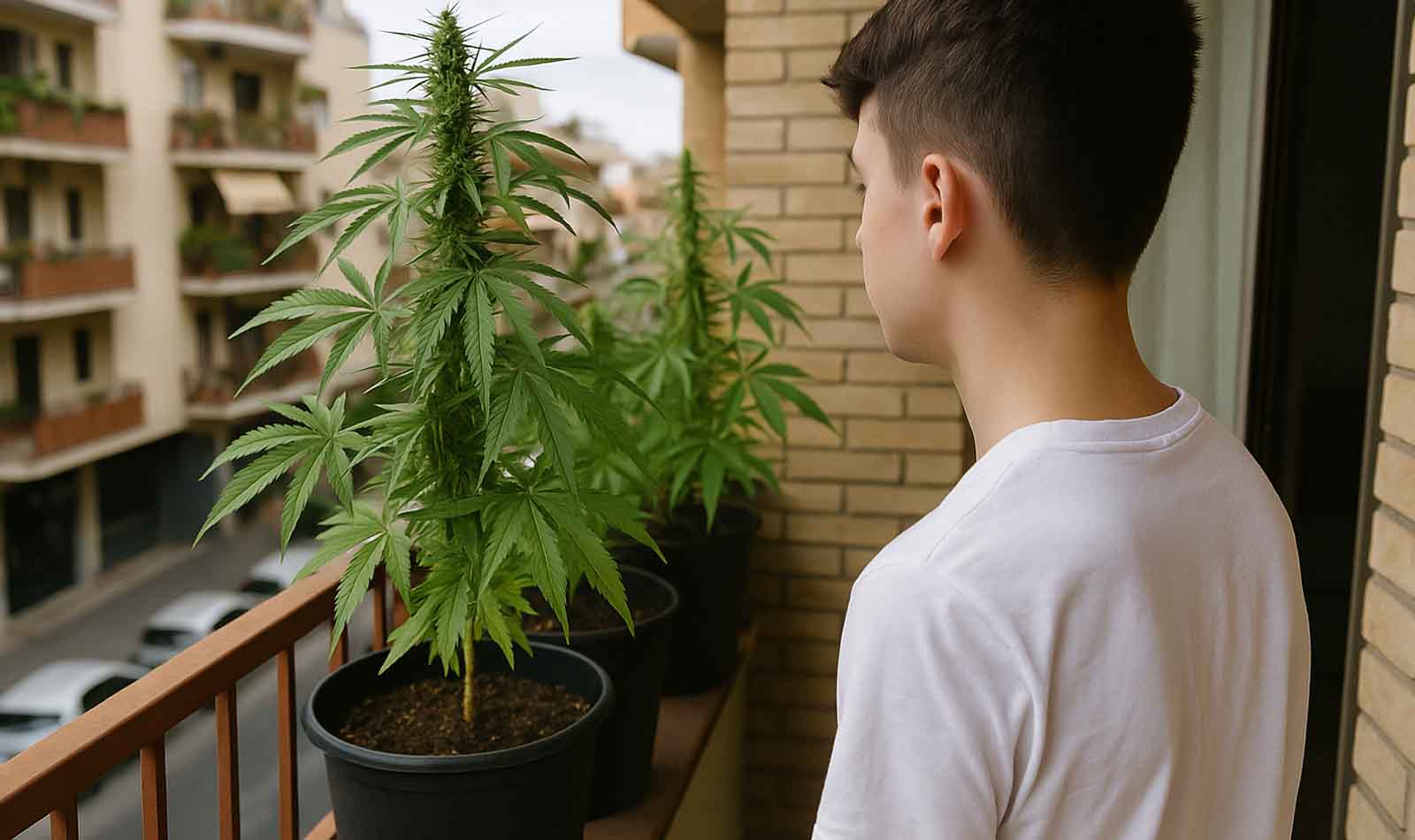 Ostia, minorenne con balcone marijuana