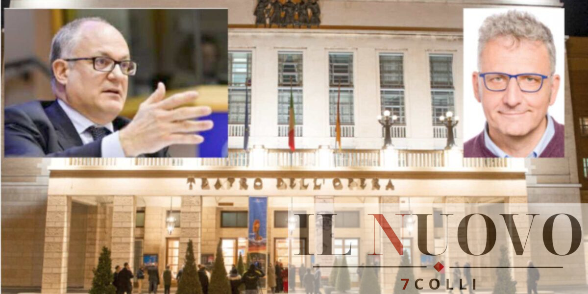Roma, sullo sfondo il Teatro dell'Opera, in primo piano il sindaco Gualtieri, l'assessore alla Cultura Smeriglio - www.7colli.it