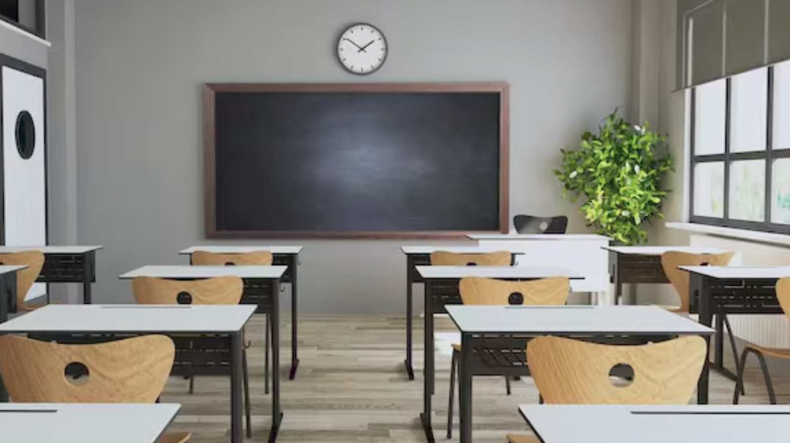 Una classica aula di una scuola di Roma