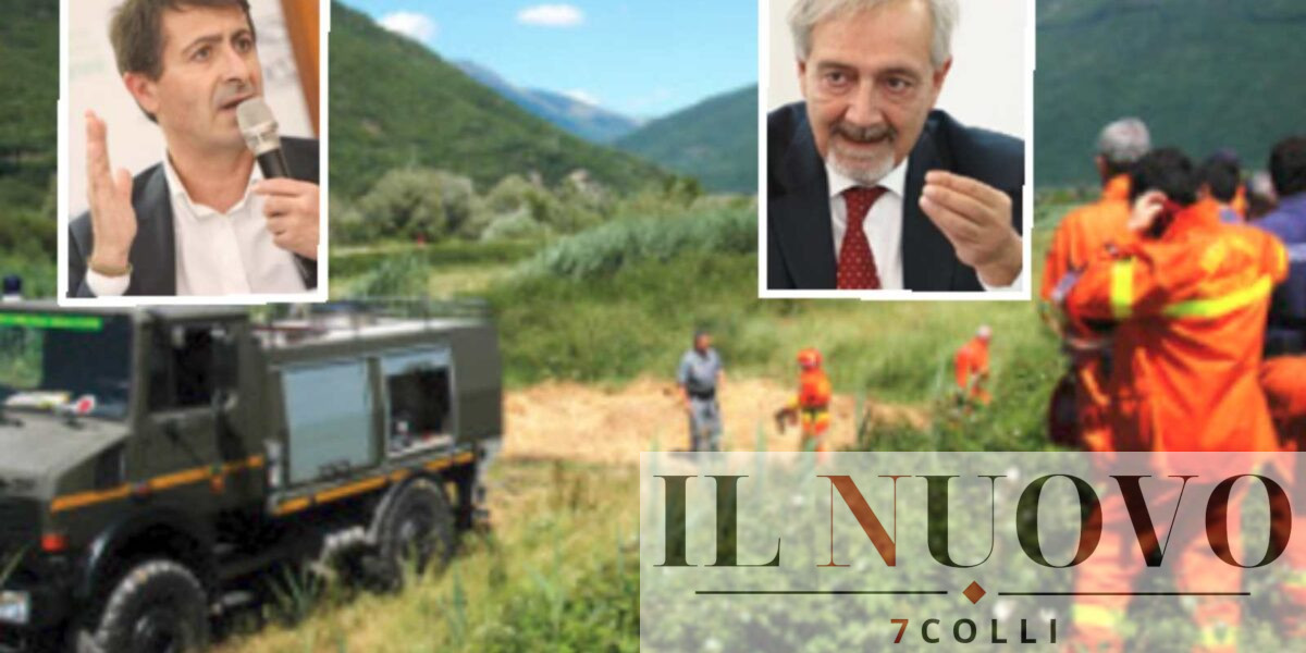 Regione Lazio, sullo sfondo una esercitazione della Protezione Civile, in primo piano il presidente della Commissione Trasparenza, Massimiliano Valeriani e il Governatore Francesco Rocca