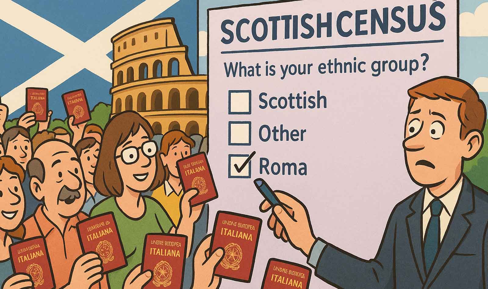 Roma Rom censimento Scozia