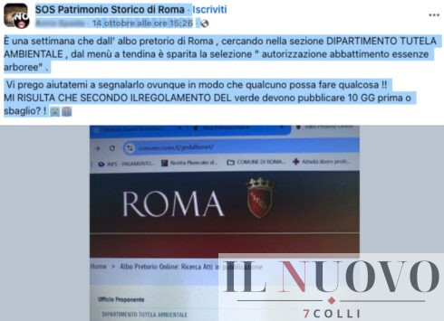 Roma, il post con la denuncia social della cittadina