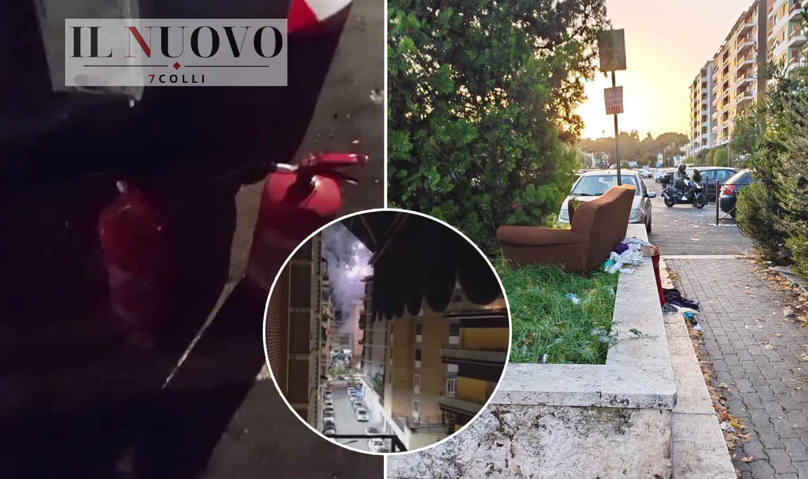 Roma, degrado a Don Bosco salotto e fuochi artificio