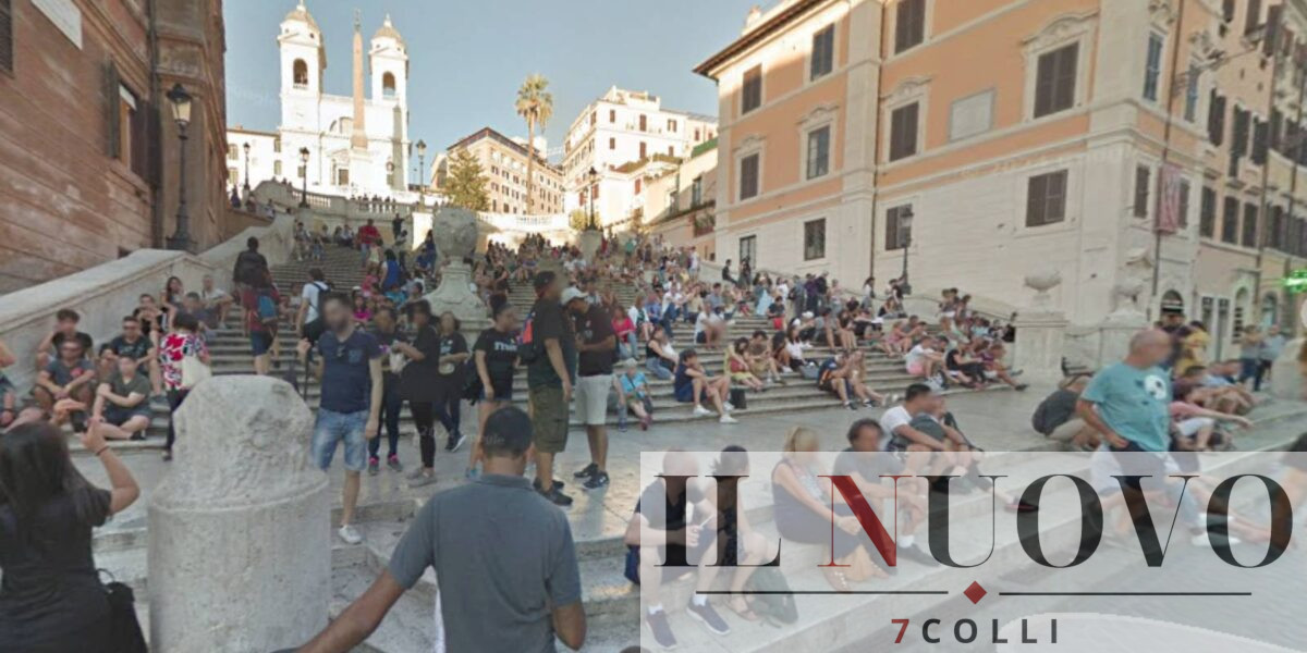 Roma, la scalinata di trinità dei Monti a piazza di Spagna