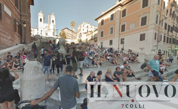Roma, la scalinata di trinità dei Monti a piazza di Spagna