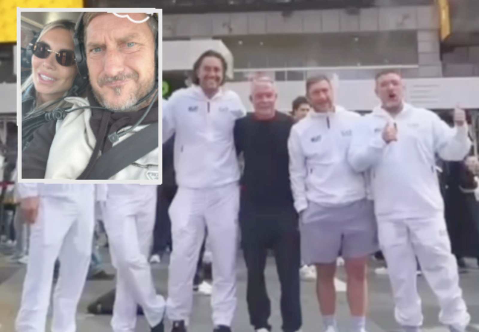Totti e Noemi a New York per il padel con le vecchie glorie, poi in elicottero sulla statua della Libertà