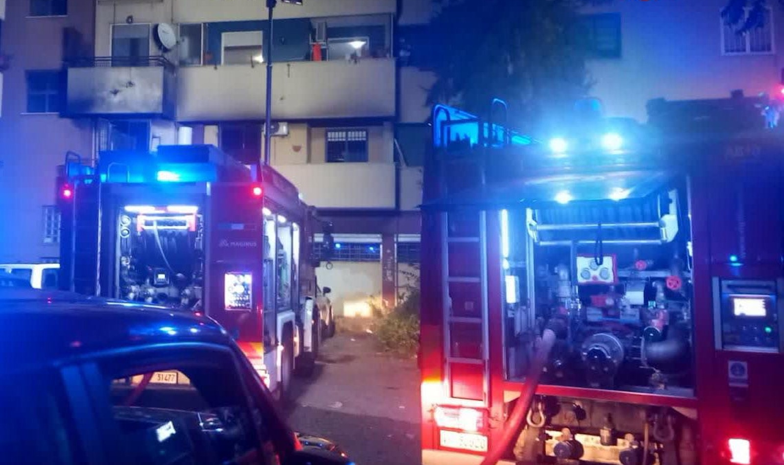 incendio via Aldo Capitini