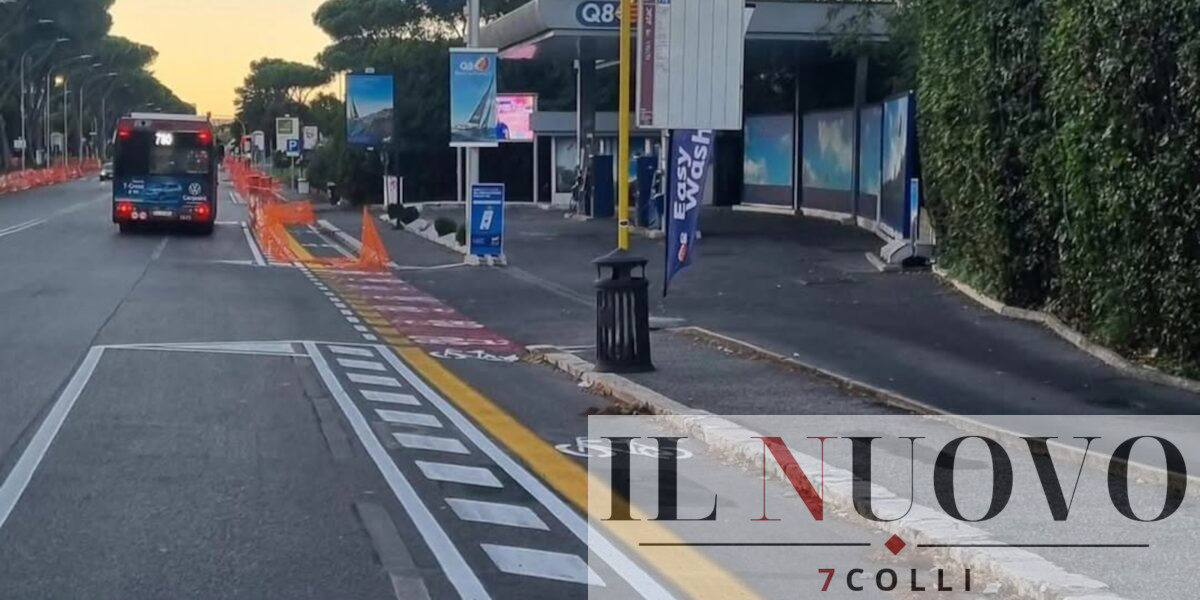 pista ciclabile viale Oceano Pacifico