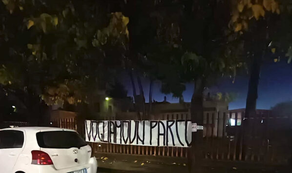 striscioni Via Scalea Morena
