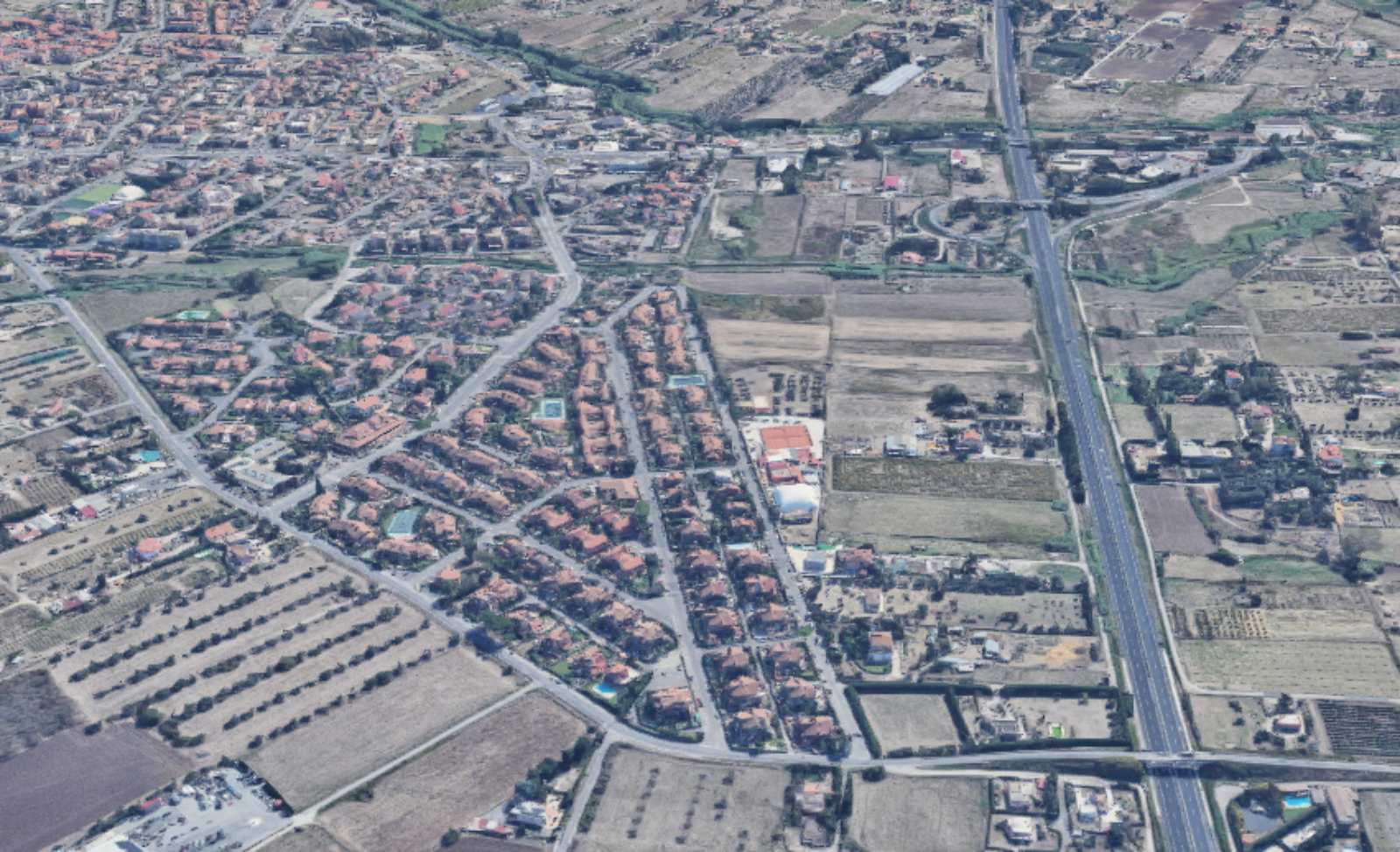 Cerveteri, lottizzazione, foto Google Maps